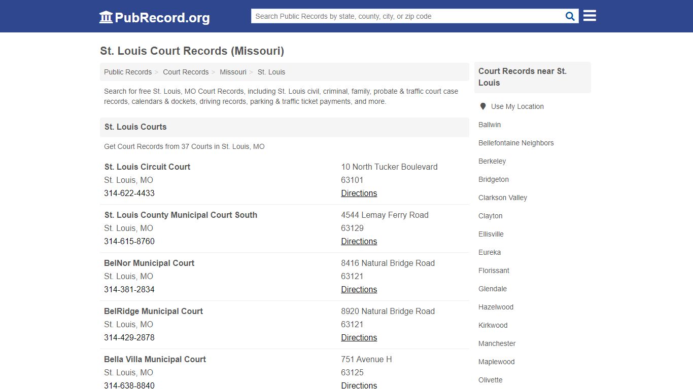 St. Louis Court Records (Missouri) - Public Record