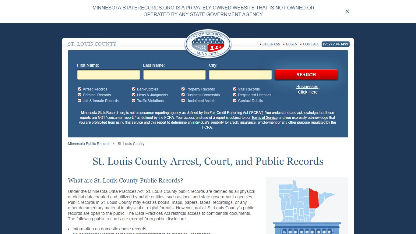 St. Louis County Arrest, Court, and Public Records